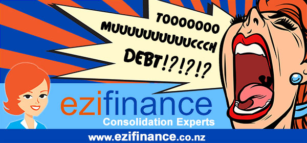 Dublin Board Creative. Too much Debt?! Ezi Finance, consolidation Experts. ezifinance.co.nz