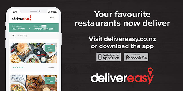 Hobson Board Creative. Your favourite restaurants now deliver. Visit delivereasy.co.nz or download the app. Deliver easy.